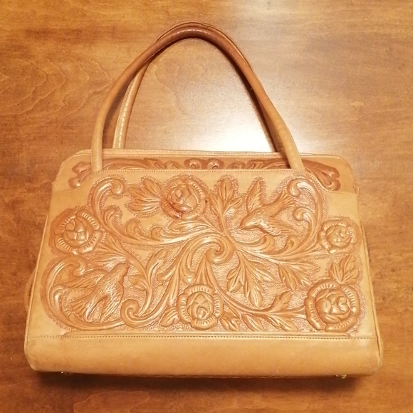 Vintage leather handbag - Picture 1 of 8